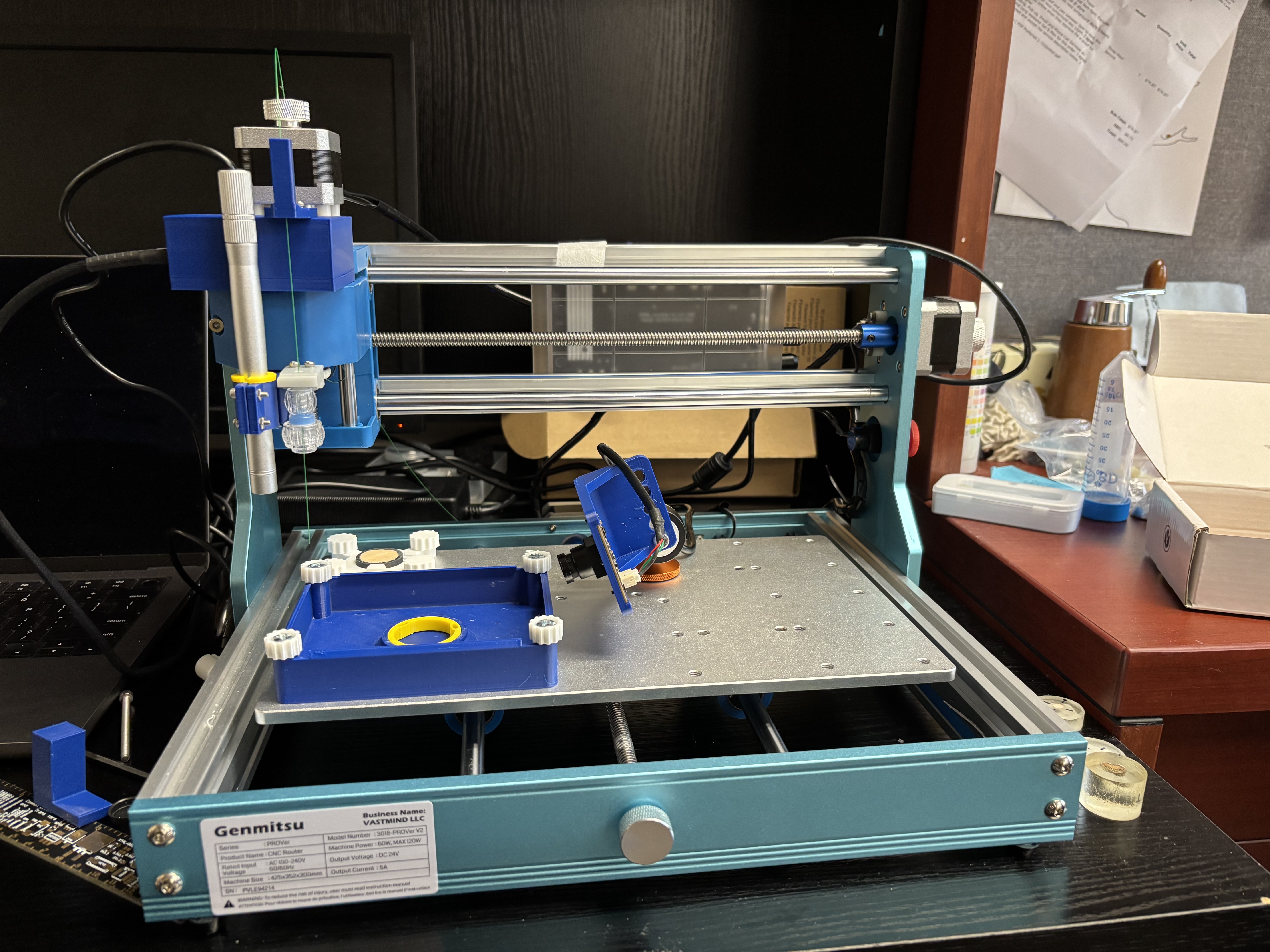 Research equipment for an automated kidney stone laser lithotripsy system